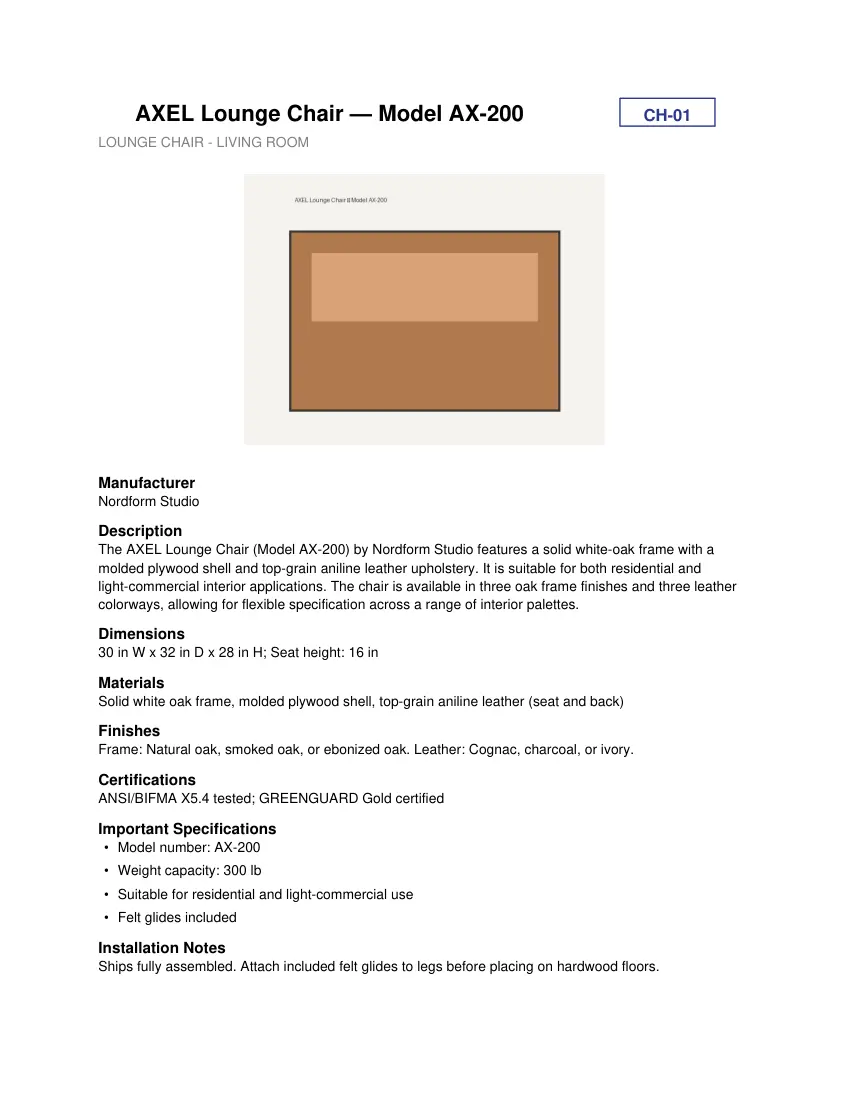 Single-key page from a PDF cut sheet — image placed before text so both share the page